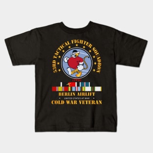 53rd TFS - Berlin Airlift  w  COLD EXP OCCP Airplane SVC Kids T-Shirt